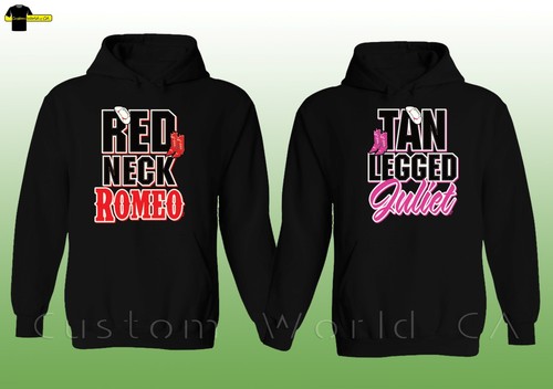 Couple Hoodie Couple Sweatshirt Hoodies Red Neck ROMEO Tan Legged JULİET