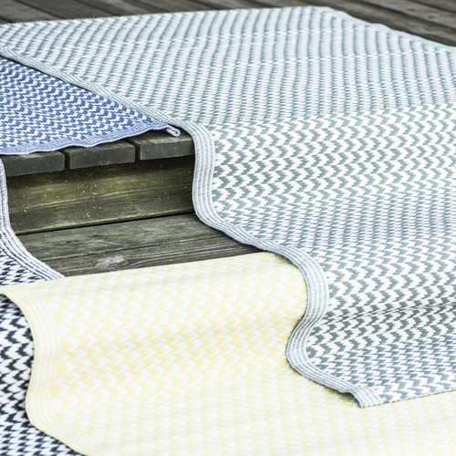 Ib Laursen Teppich 90x180cm Blau Muster Matte Läufer Bodenmatte 2830-13