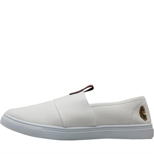 size 9 Luke Men`s slip on trainers White