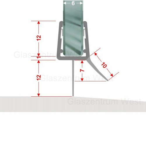 Duschdichtung Schwallschutz Wasserabweiser Ersatzdichtung 4//5//6//8mm Glas 90 cm