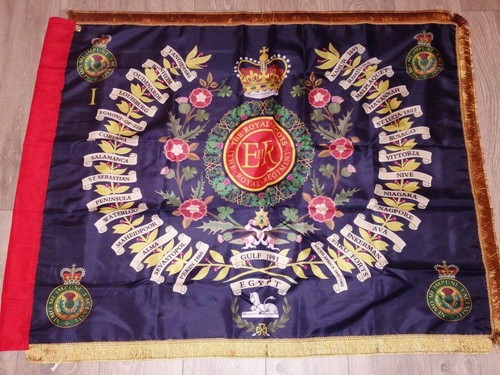 The Royal Scots 1st Battalion Regimental colours flag