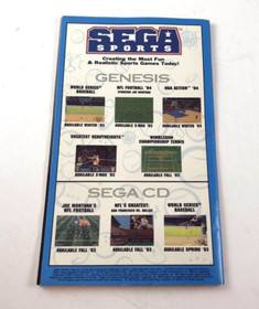 JOE MONTANA'S NFL FOOTBALL : SEGA CD ~ Game Disc & Manual