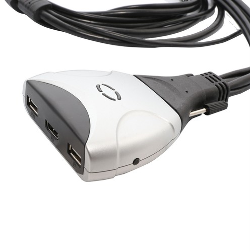 2 Port USB2.0 1.3 KVM Switch 1.20 Meter Support HD Audio for PC