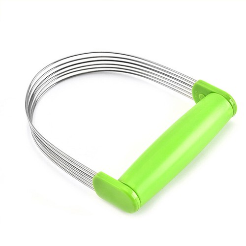 Stainless Steel Pastry Dough Cutter Blender Mixer Rubber Grip Kitchen Soft Tool