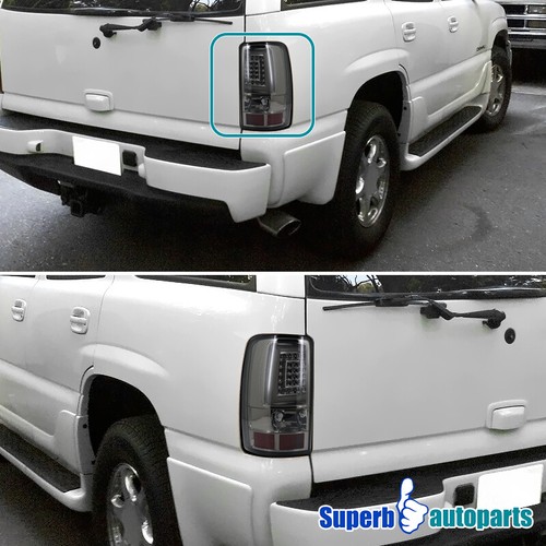 For 2000-2006 Chevy Suburban Tahoe Yukon Smoke LED Light Bar Brake Tail Lights
