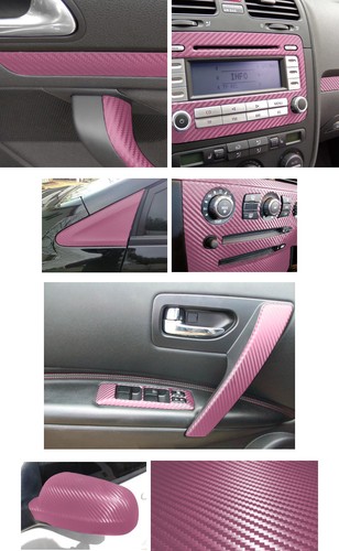 3D Carbon Folie selbstklebend 30cm *1.27 Meter rosa pink