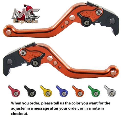 Yamaha YZF R6 1999-2004 kurze einstellbare Bremse /& Kupplung CNC Hebel ORANGE