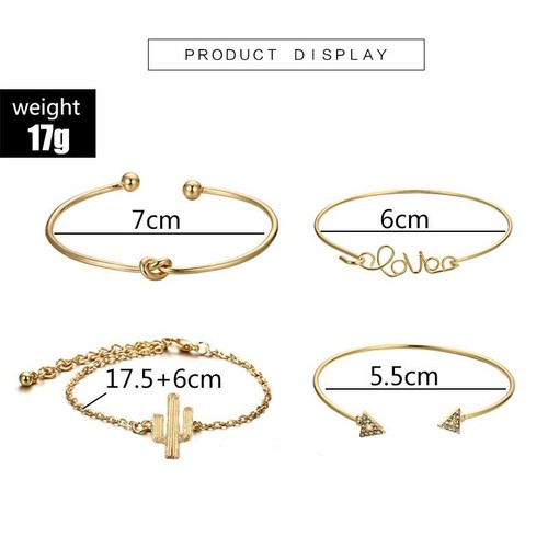 3-6Pcs Punk Womens Boho Tassels Beaded Bracelets Set Bangle Chain Cuff Jewelry