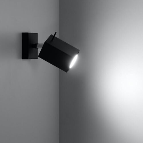 Wand Leuchte Lampe schwarz Wohn Zimmer Beleuchtung Flur Spot Strahler schwenkbar
