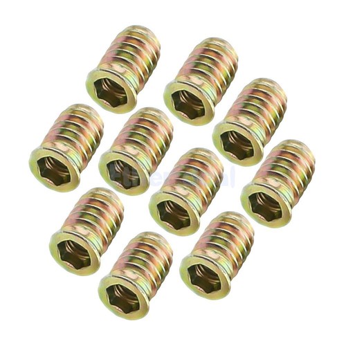 6x 10x Eindrehmuffen mit Abdeckrand Eindrehmuttern Eindrehschraube M6*13