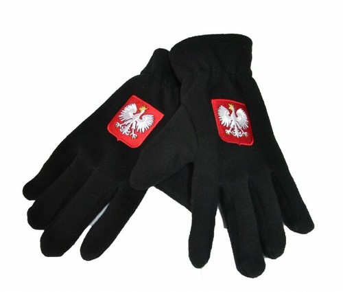Winter Thermal Polar Rekawiczki Gloves Polska Poland Mens Warm Black Eagle Flag