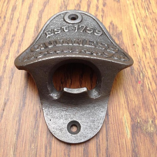 Cast Iron Wall Mounted Vintage Antique Style Bottle Opener GUINNESS