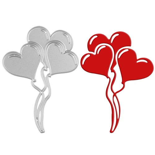 LC/_ HEART BALLOONS CUTTING DIES STENCIL DIY SCRAPBOOKING ALBUM EMBOSSING CARDS
