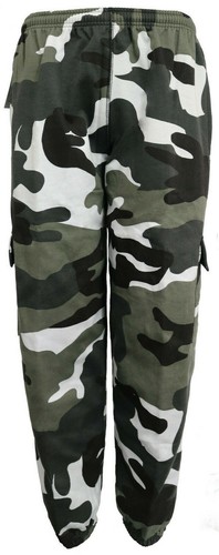 Fleece Camouflage Tracksuit Hoodie Cargo Jogger Set S 2XL
