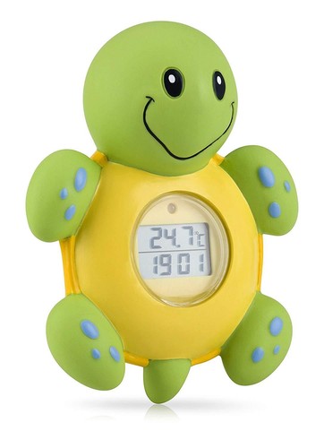 Clock And Timer Turtle Baby Bath Water Thermometer