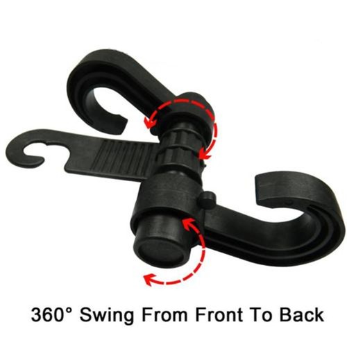 2x Car Headrest Seat Double Hook Holder Hanger Bag Organizer Vehicle Coat Hanger