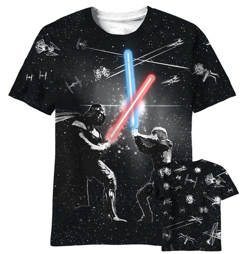 Star Wars One Flavor Sublimation Black Adult T-shirt