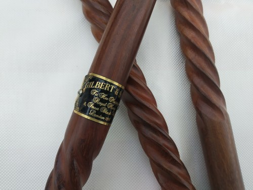 Brass Walking Stick Jaguar Head Handle With Brown Twist Walking Stick Cane Gift