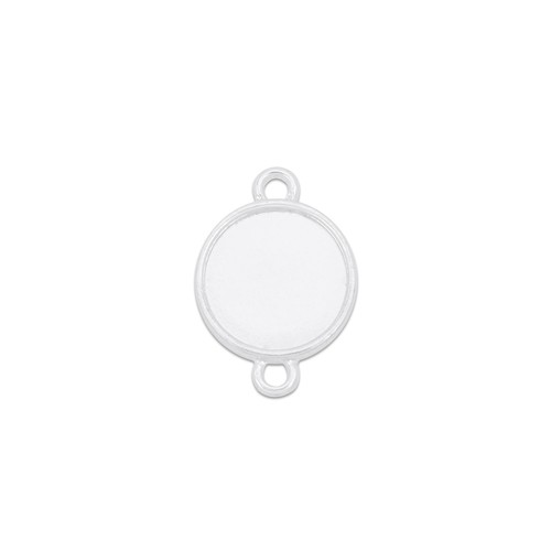 12 Mm Round Cabochon Connecteur plateau double boucle Cabochon Base Cadre 50 M128