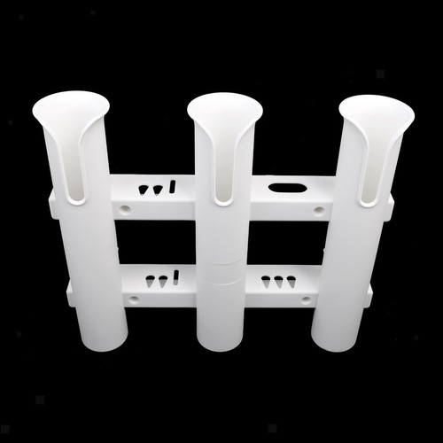Boat Fishing 3 Pole Rod Holder Tube Mount Bracket Rack Pliers Lure Storage