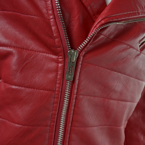 Jordan Craig Padded Longsleeve Men/'s Moto Jacket Red