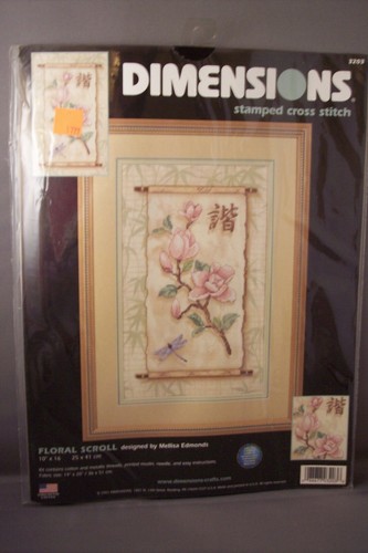 Dimensions Stamped Cross Stitch Floral Scroll Kit