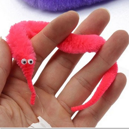 Magic Trick Twisty Wriggley Wiggly Worm Furry Teaser Fun Party Toy Xmas GifB1LC