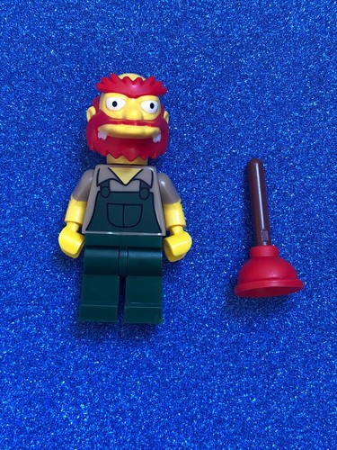 The Simpsons Lego Mini Figure le concierge Willie