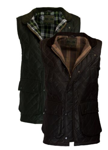 Mens Wax Diamond Quilted Bodywarmer Waistcoat Countrywear Gile Walker /& Hawkes