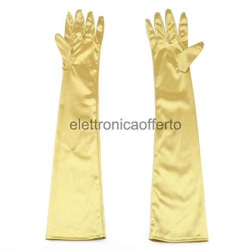 Donna Lungo Pizzo Elastico Matrimonio Festa Sera Guanti Multicolore