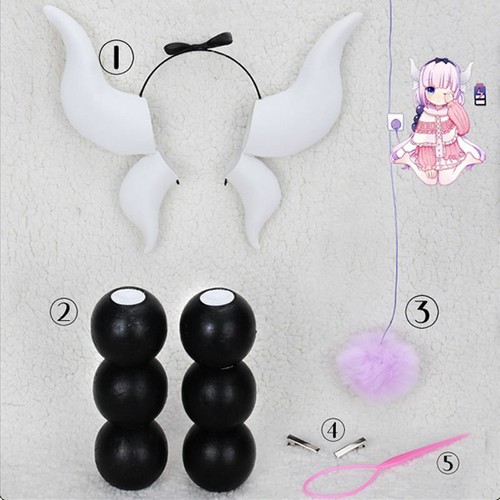 Halloween Miss Kobayashi/'s Dragon Maid Kanna Kamui Cosplay Costume Dress Suit UK