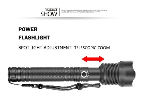 Tactical 200000LM XHP70 LED USB 18650 Super Bright Zoom Flashlight Torch Light