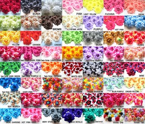 silk artificial wholesale roses flowers flower heads bulk rose fabric 100x lots crafts 100pcs clips lot floral arts picclick