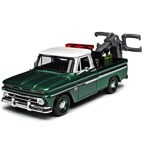 Chevrolet Chevy C10 Fleetside Pickup 1966 Grün Abschlepper 1//24 Motormax Model..