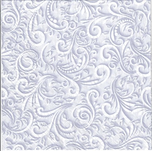 4 Solo Papel Decoupage Servilletas 907 Clásico 3D Efecto Adornos De Gris Paloma