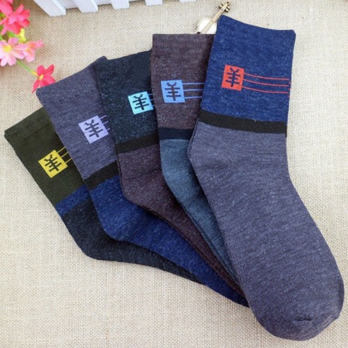 5 Pairs Men/'s Thick Thermal Wool Cashmere Casual Sport Warmer Long Socks