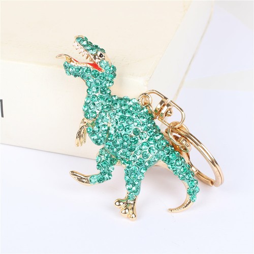 Dinosaur Dragon Pendant Charm Crystal Key Chain for Handbag Bag Purse Carkey
