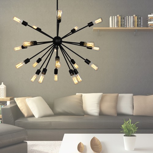 12//18//20 Industrial Sputnik Ceiling Light Vintage Satellite Iron Lamp Chandelier