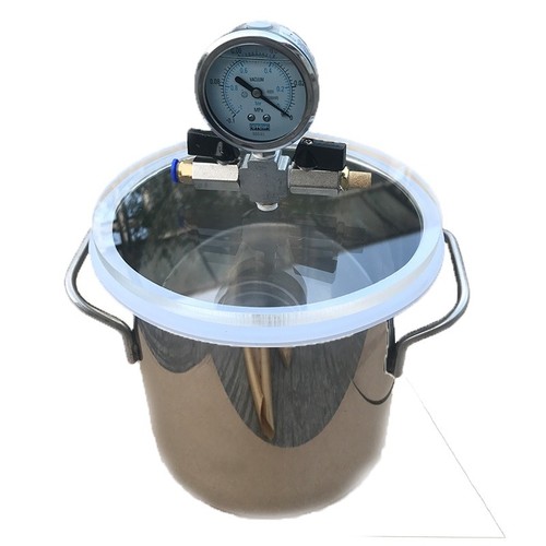 1.6 Gallon Vacuum Chamber Kit with 3 CFM 1 Stage Vacuum Pump Air HVAC US Plug