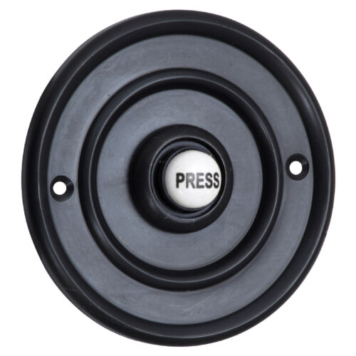 MB1419 Matt Black 76 mm en forme de Style Victorien Porte Sonnette Interrupteur-poussoir