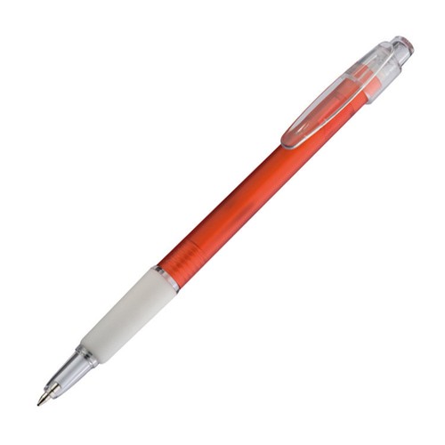 50x Kugelschreiber transparent Farbe rot