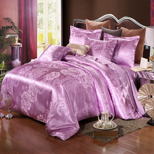 European Satin Home textiles Quilt Cover Bedding Sets Heavy Weight Winter Warm