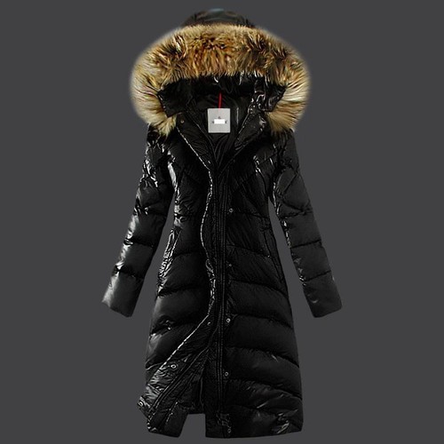 Chic Women Fur Collar Hooded Duck Down Coat Long Jacket Slim Warm Thicken Parka