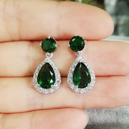 Femmes Mariage Bijoux AAA Zircone Cubique Boucles d/'oreille Larme Goutte//Dangle Earrings