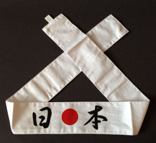Japanese Martial Arts Sport Cotton Hachimaki Headband NIHON Nippon Made in Japan 