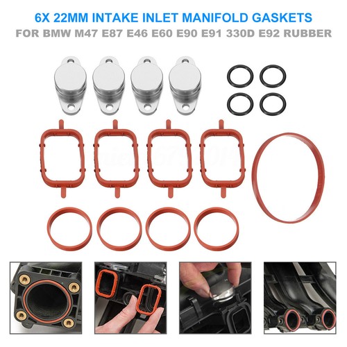 4 x 22 mm Swirl Flap Flaps Replacement Removal Blanks Gaskets for BMW 2.0 M47