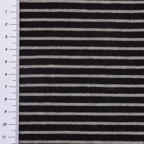 Jersey Tissu baumwolljersey rayures noir gris 1,55 m Largeur