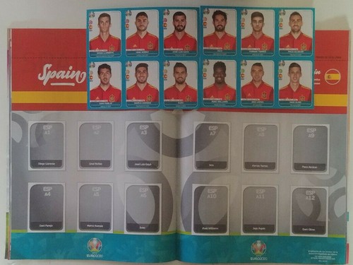 SPAIN PANINI EURO 2020: EXTRA UPDATE 12 STICKERS SET ALBUM PAGE JUGON 160