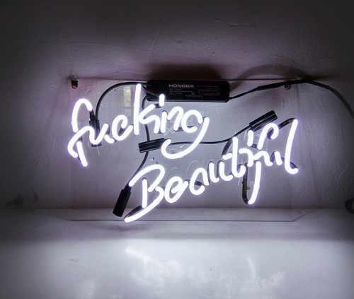 14/"x9/"Fvcking Beautiful Neon Sign Light Beer Bar Pub Home Room Wall Decor Gift