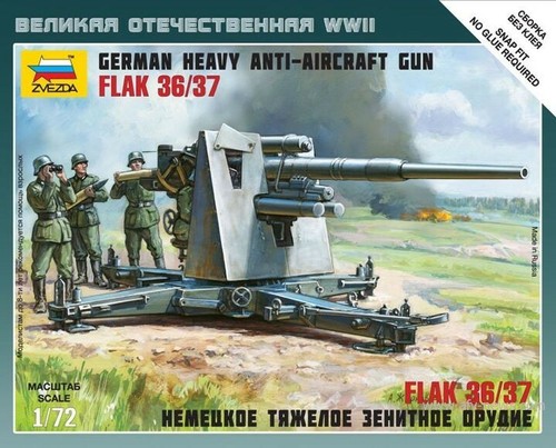 German 88 Mm Flak 36 Kit 1:72 Zvezda Z6158